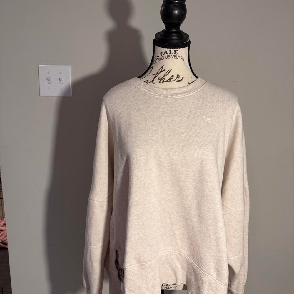 Women's Victoria's Secret Pink Cream Sweatshirt, Size Large